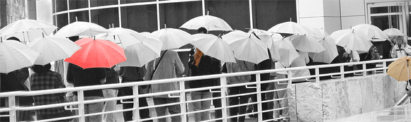 Umbrellas at the Getty